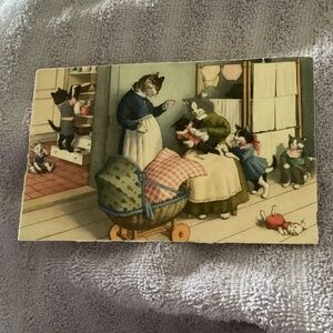 Vintage postcard Unposted Mainzer Cats Nursery 4731 Hartung Kunzli Switzerland